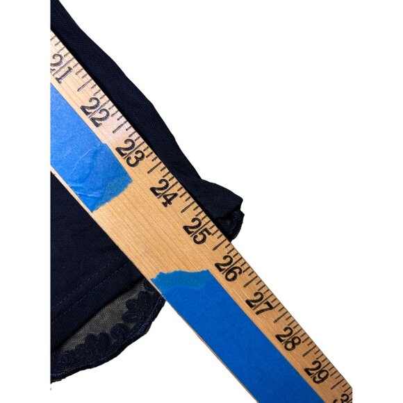 Elegant Black Sequin Cocktail Top Mesh Back  3/4 Sleeves - Picture 5 of 6